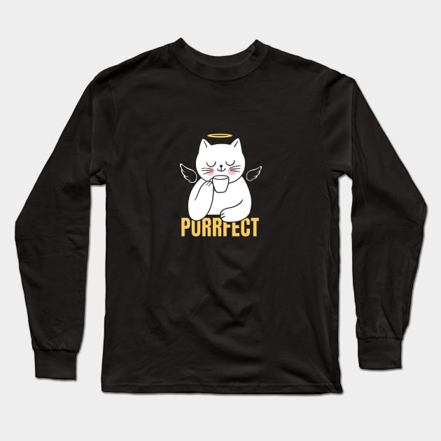 Purrfect tea Long Sleeve T-Shirt by LadyAga